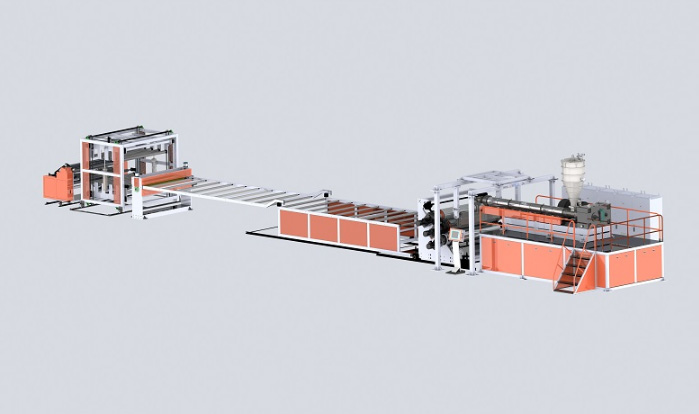 PVC超透水晶板挤出生产线 PVC超透水晶板挤出生产线