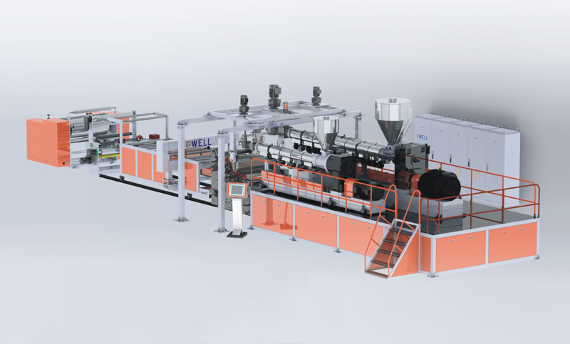 聚烯烃多层共挤太阳能背板生产线